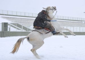 Rahvan atlar gösteri yaptı